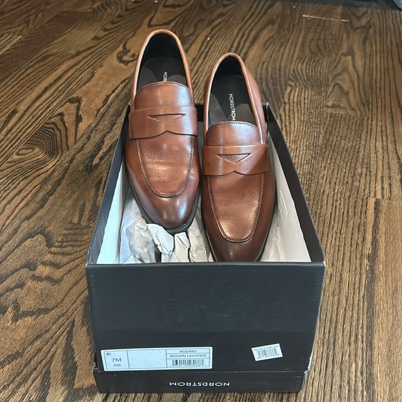 Nordstrom ortholite men’s leather penny loafer - Picture 2 of 2